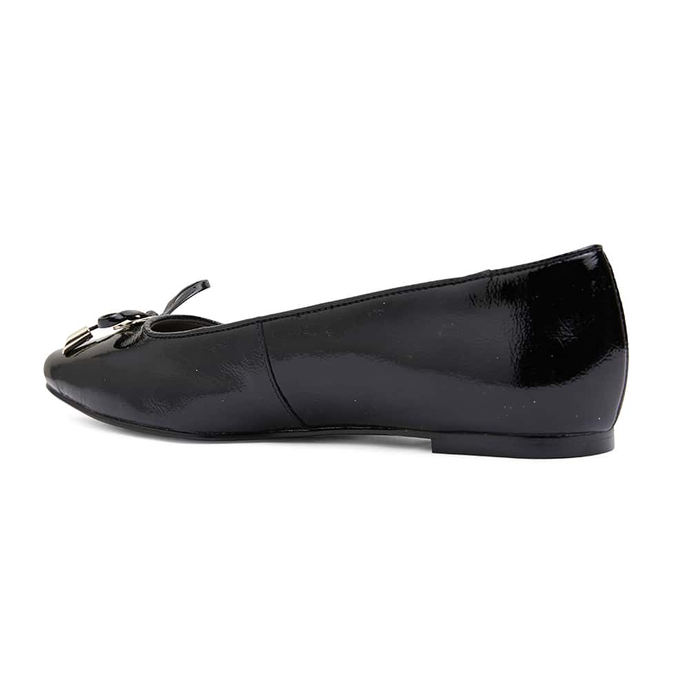 Tabbatha Flat in Black Patent