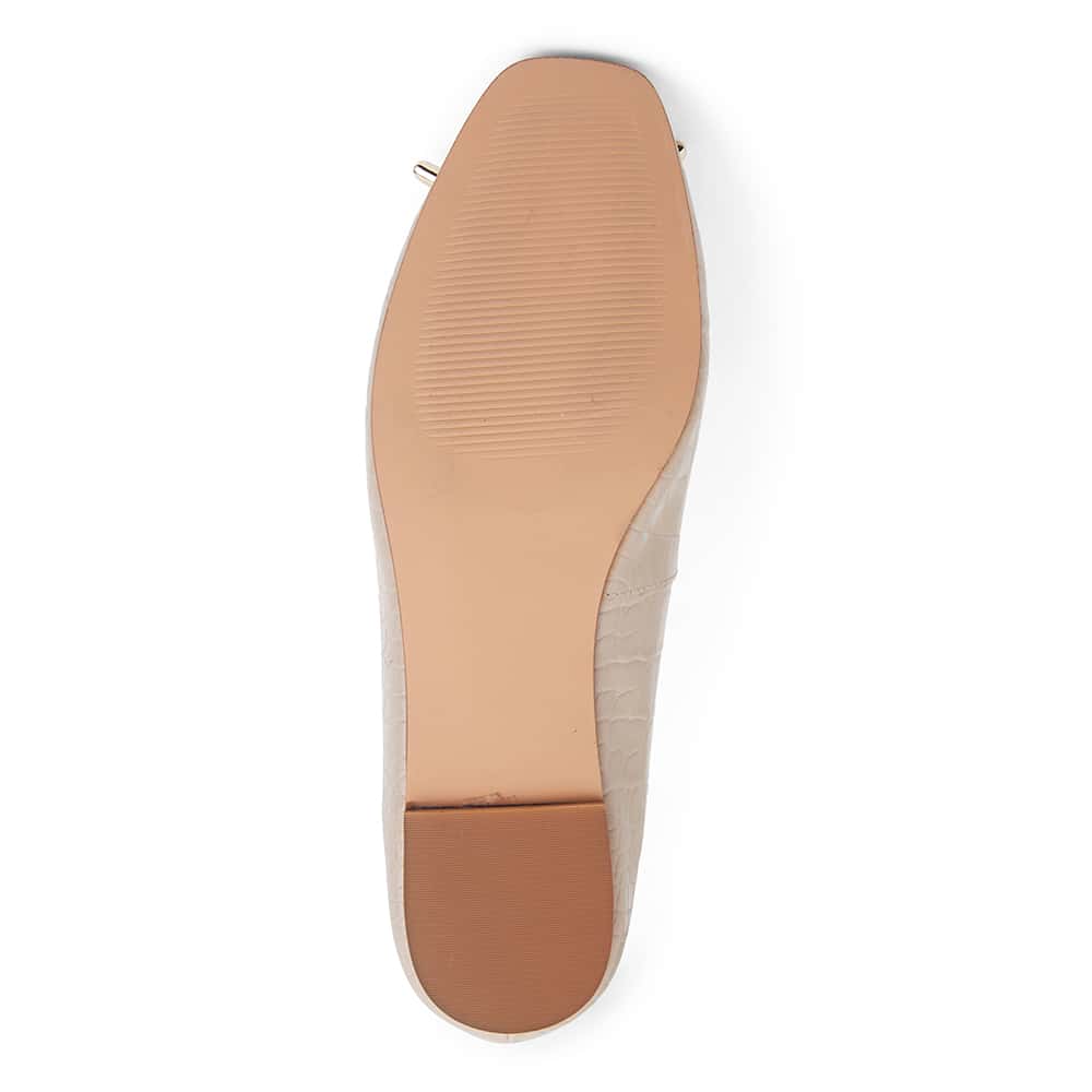 Tabbatha Flat in Nude Croc