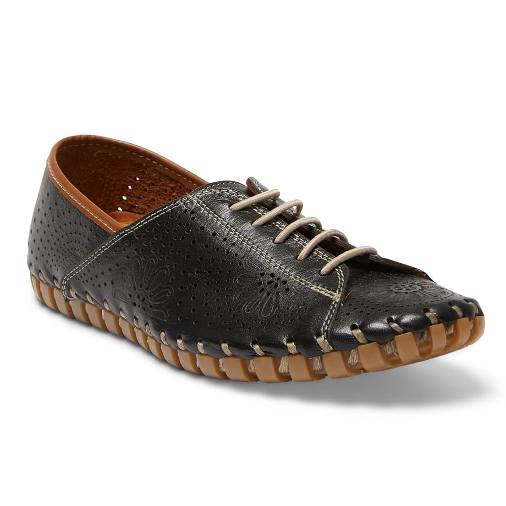 Talan Brogue in Black And Tan Leather