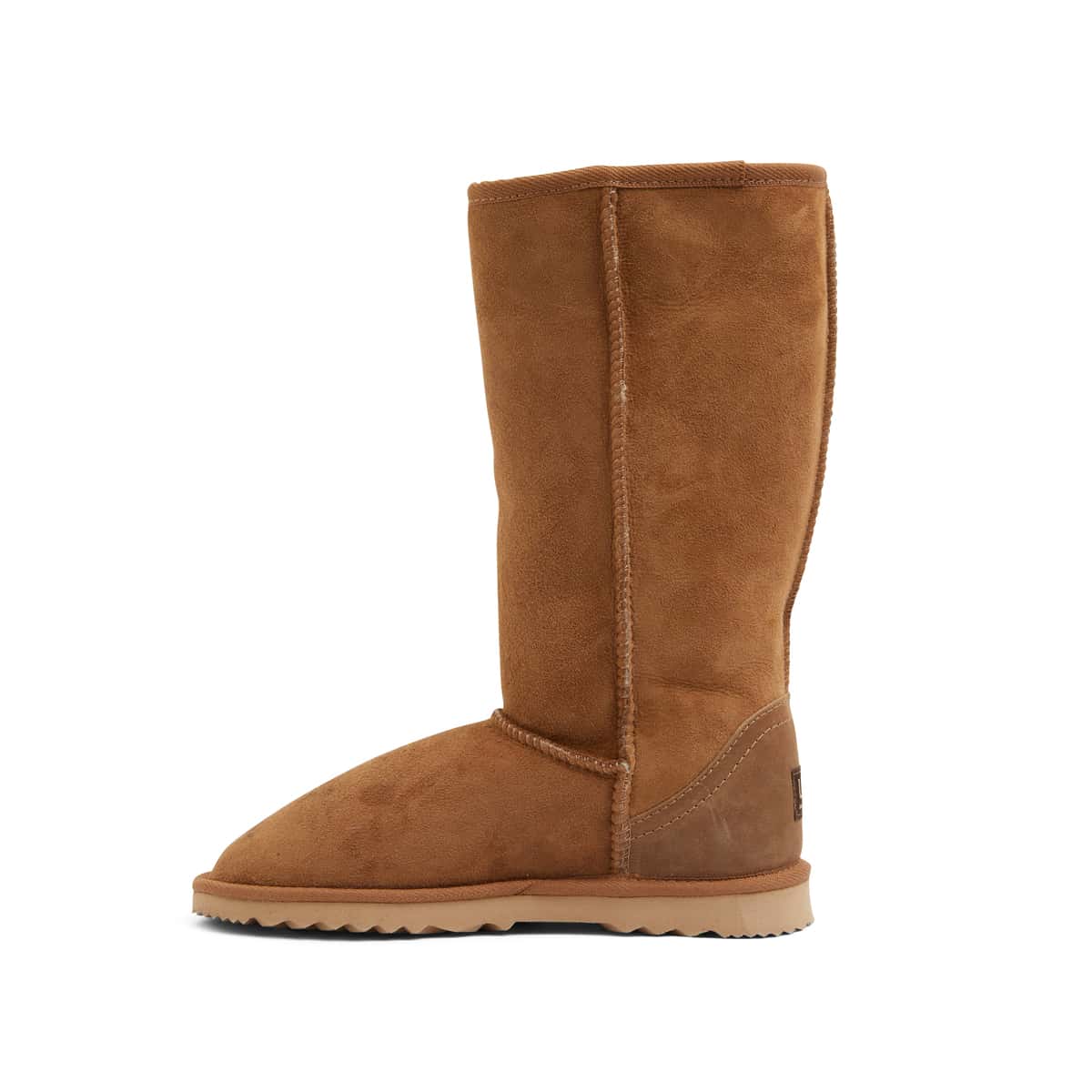 Tall Slipper in Tan Smooth Fabric