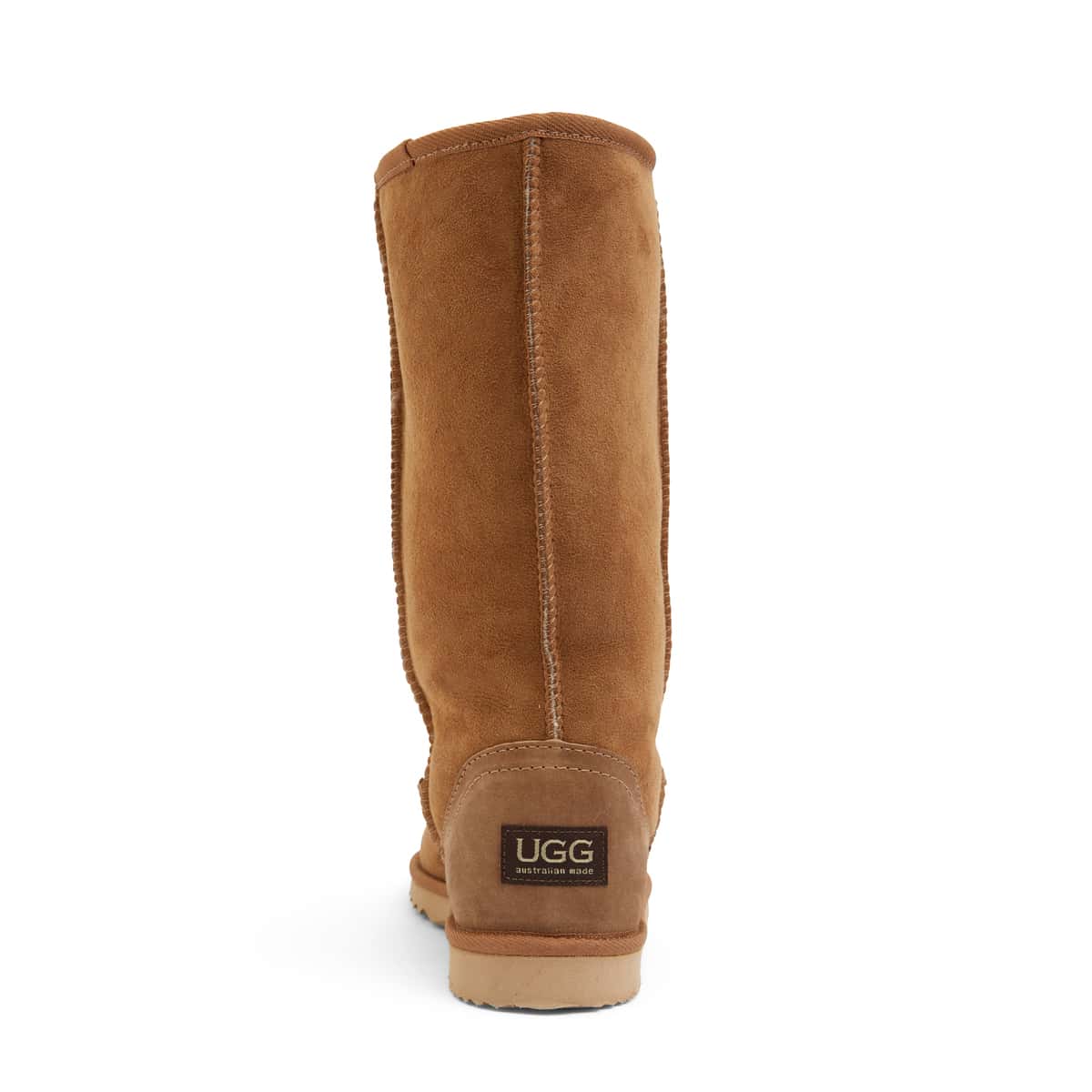 Tall Slipper in Tan Smooth Fabric