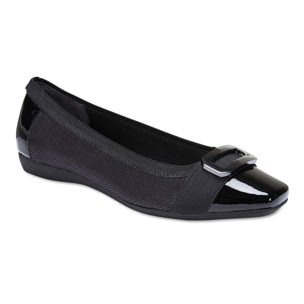 Tamsin Flat in Black Patent