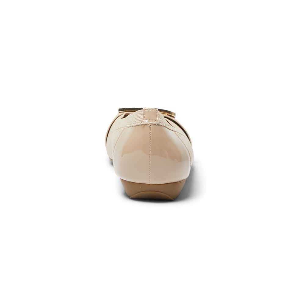 Nude patent flat online shoes