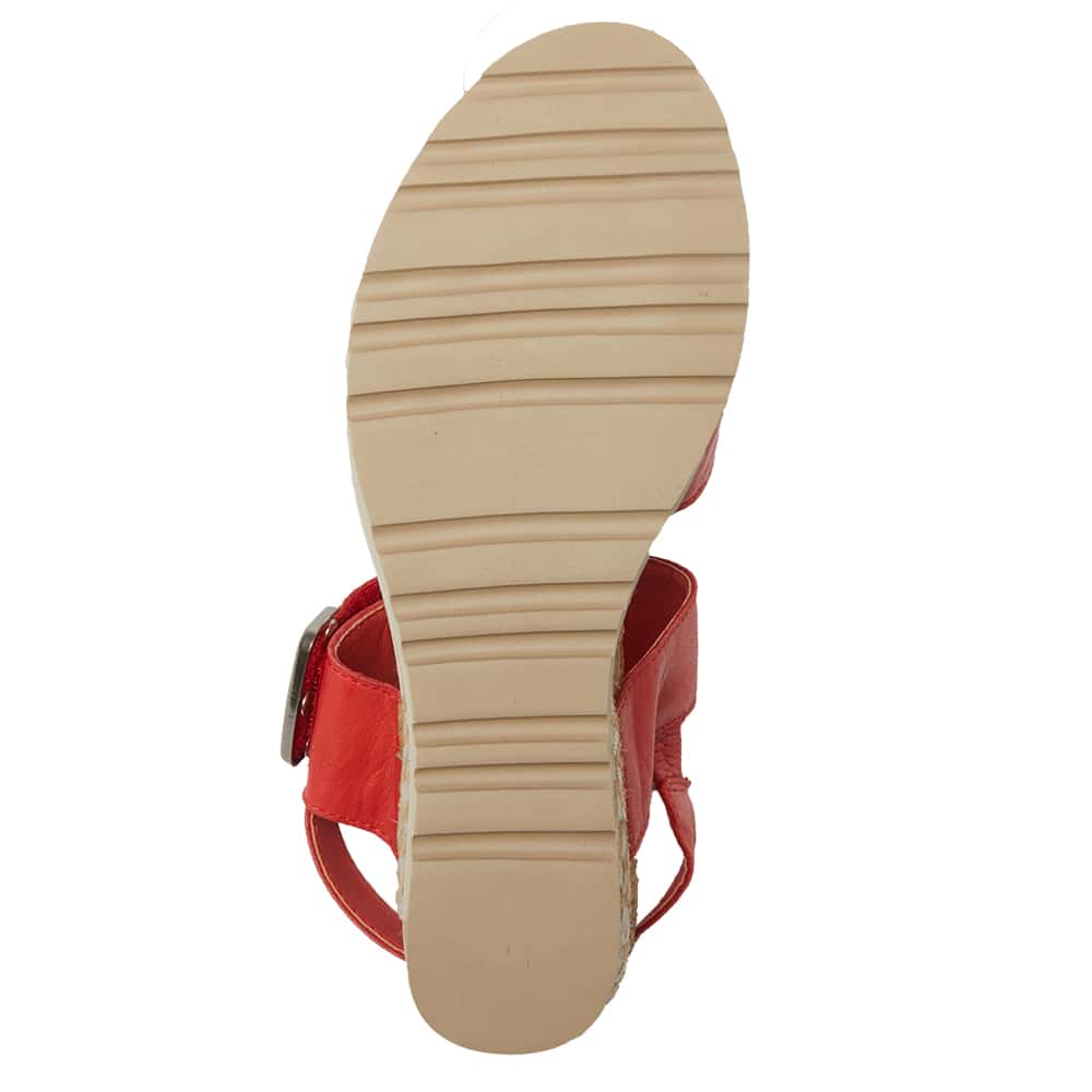 Terrace Espadrille in Red Leather