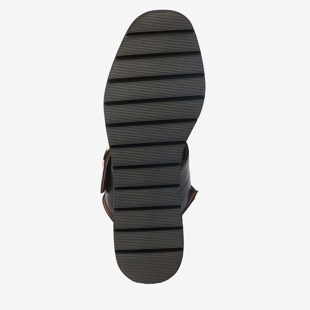 Theo Espadrille in Black Leather
