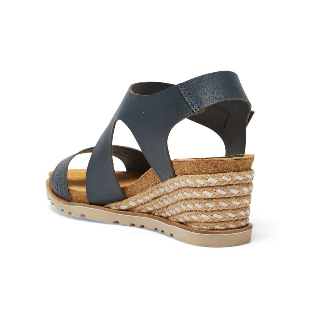 Theo Espadrille in Navy Leather