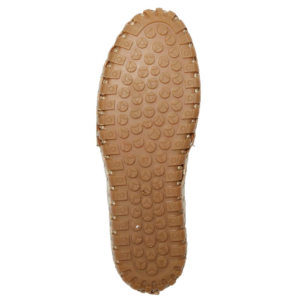 Tilly Flat in Off White Leather