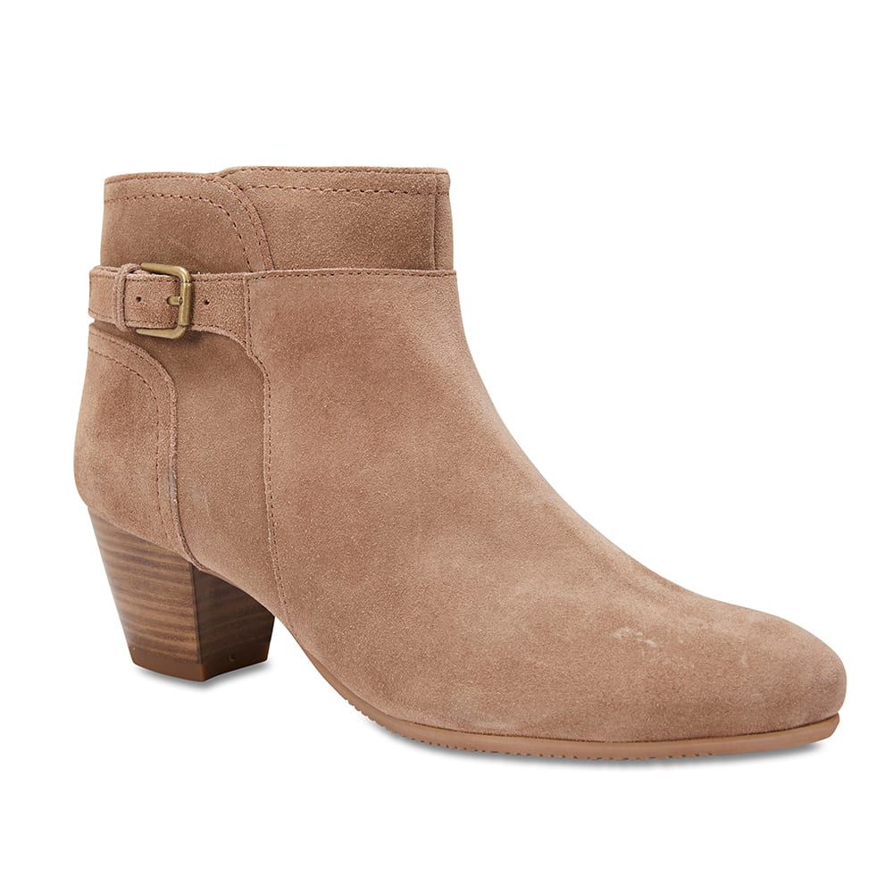 Tokyo Boot in Taupe Suede