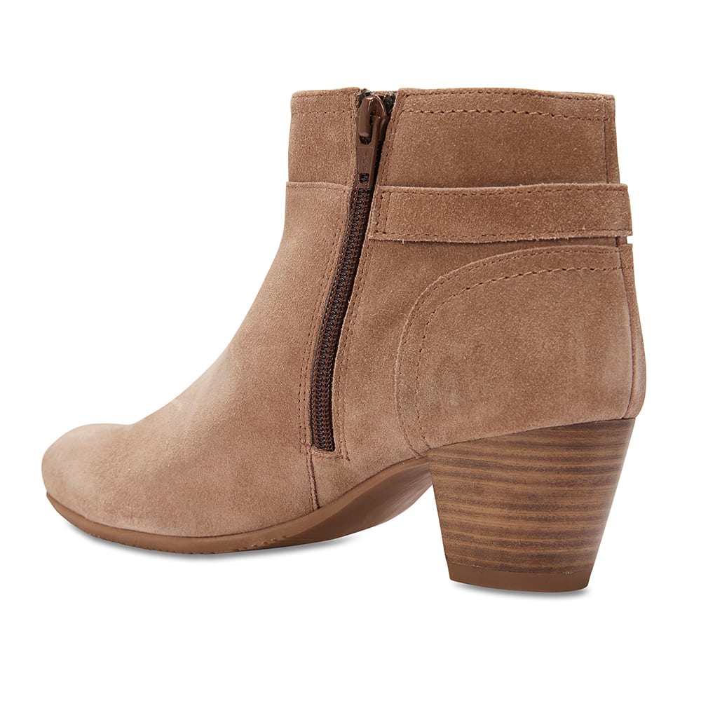 Tokyo Boot in Taupe Suede