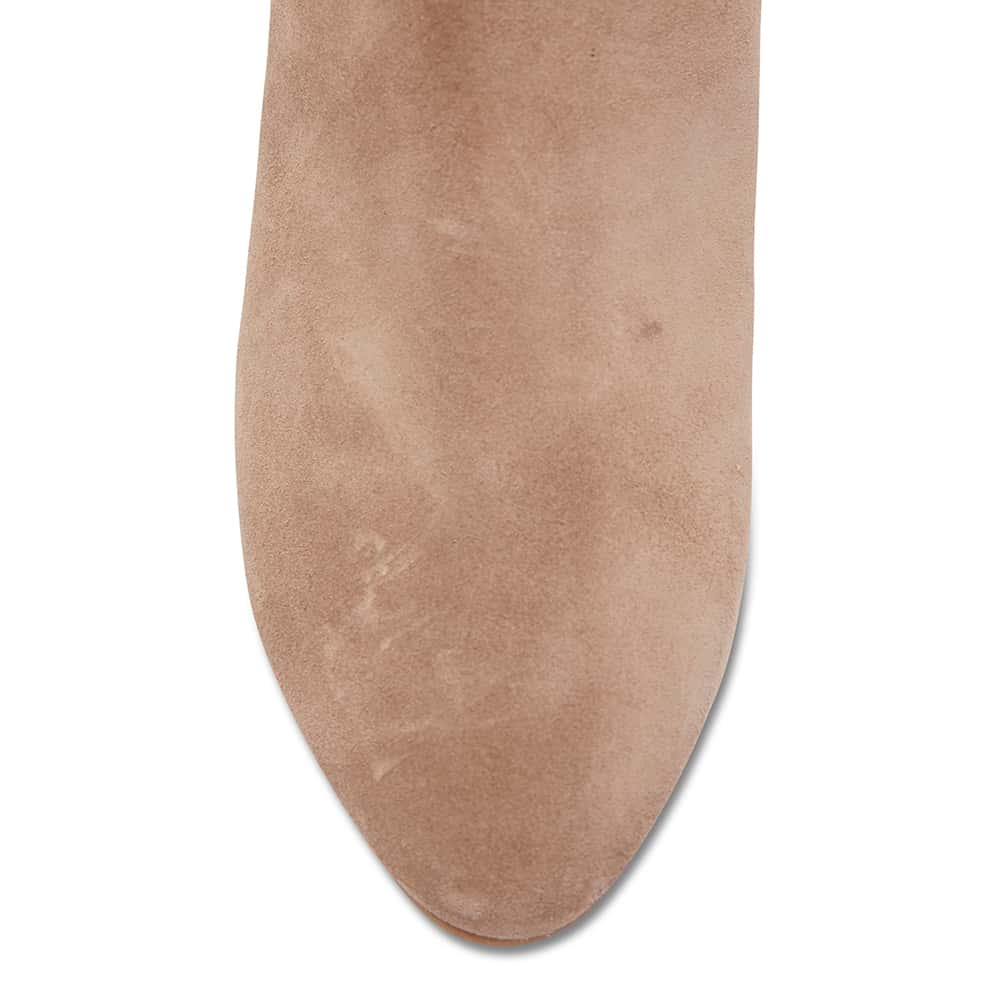 Tokyo Boot in Taupe Suede