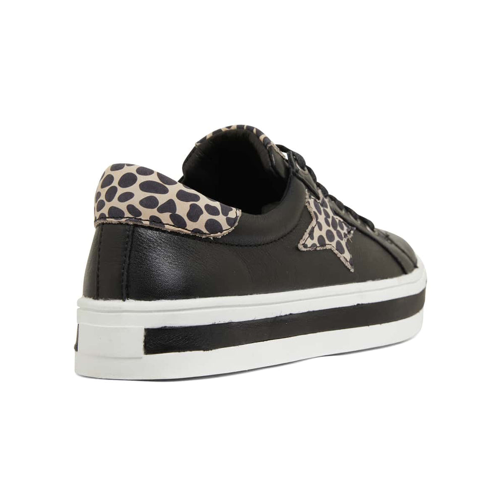 Ultra Sneaker in Black And Leopard Leather