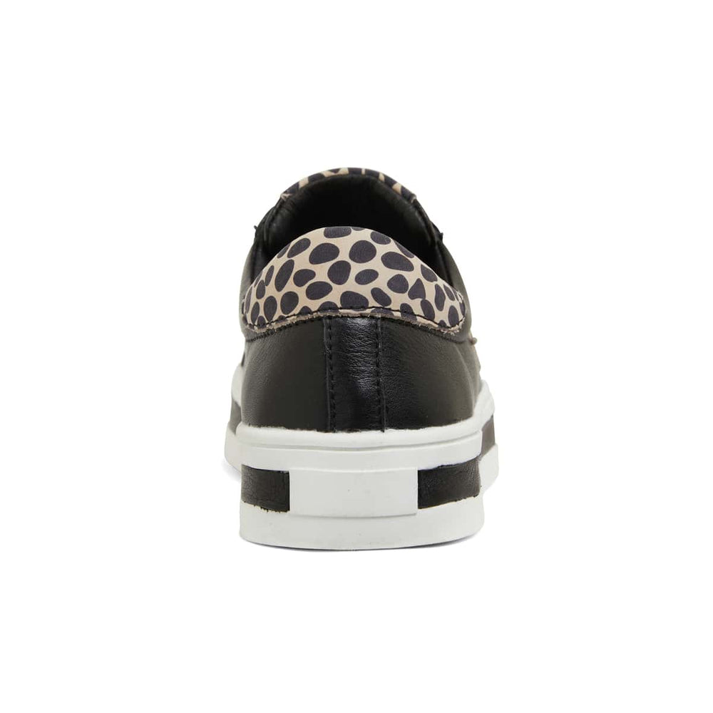 Ultra Sneaker in Black And Leopard Leather