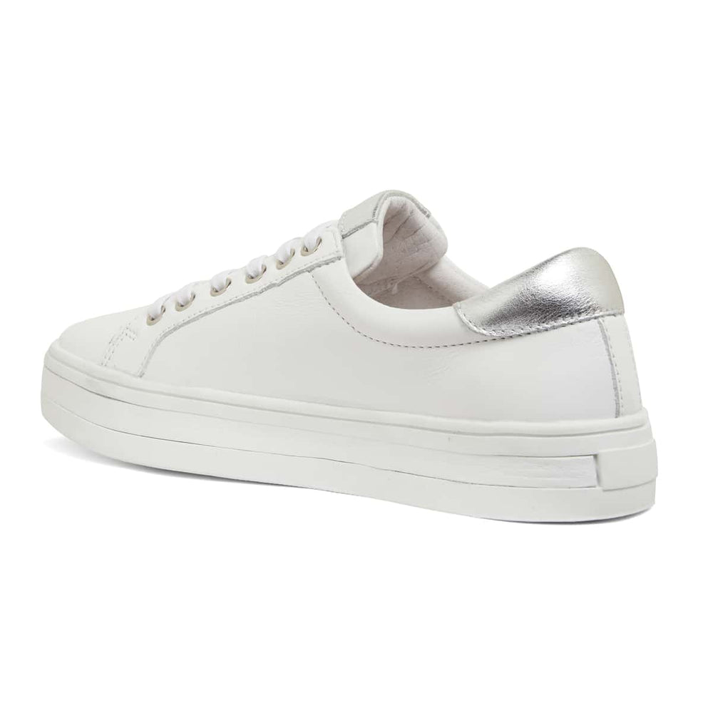 Ultra Sneaker in Silver And White Leather