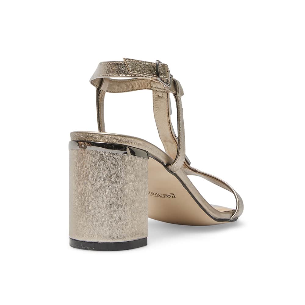 Unicorn Heel in Pewter Leather