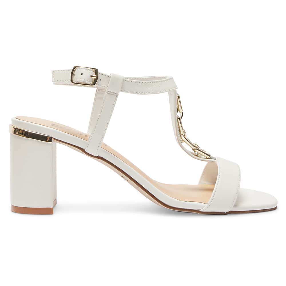 Unicorn Heel in White Leather