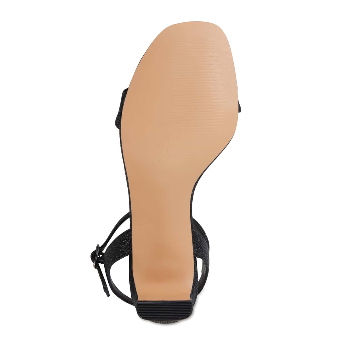 Unison Heel in Black Shimmer Fabric