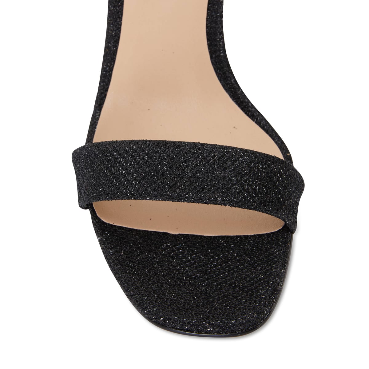 Unison Heel in Black Shimmer Fabric