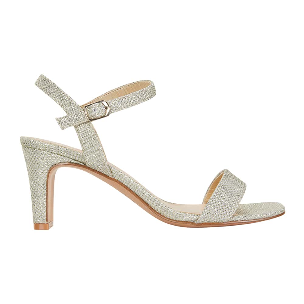 Unison Heel in Soft Gold Fabric