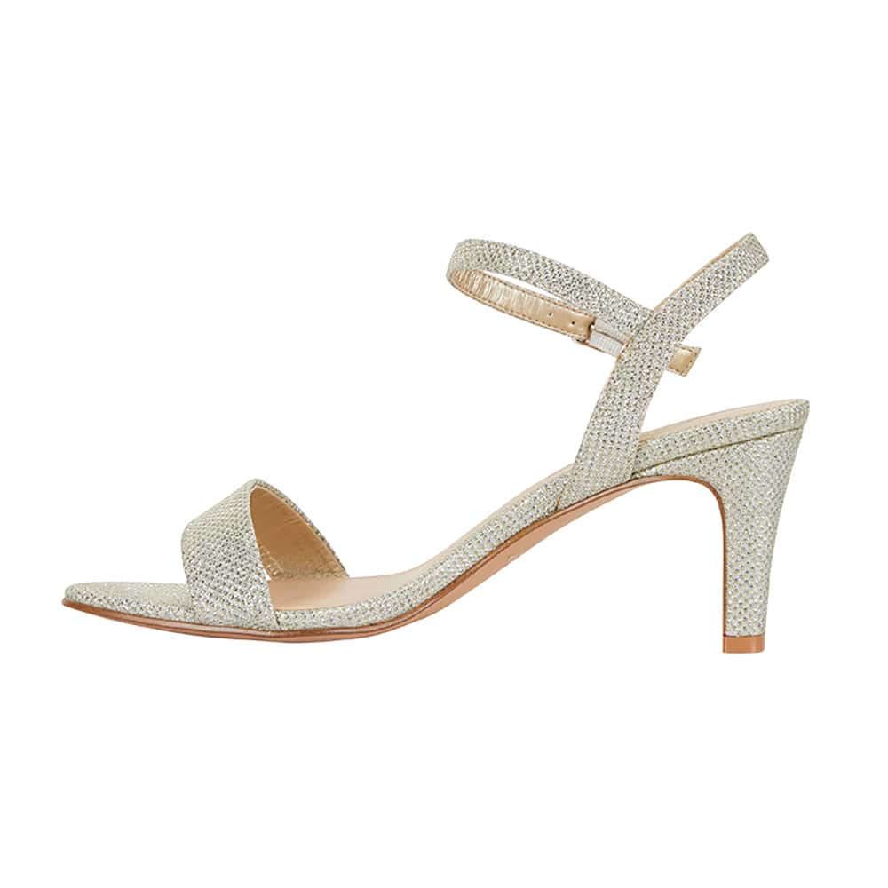 Unison Heel in Soft Gold Fabric