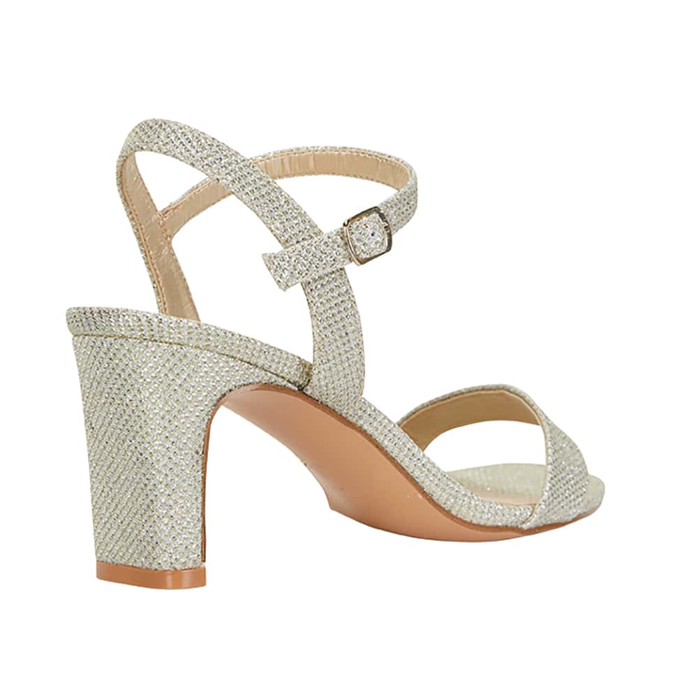 Unison Heel in Soft Gold Fabric