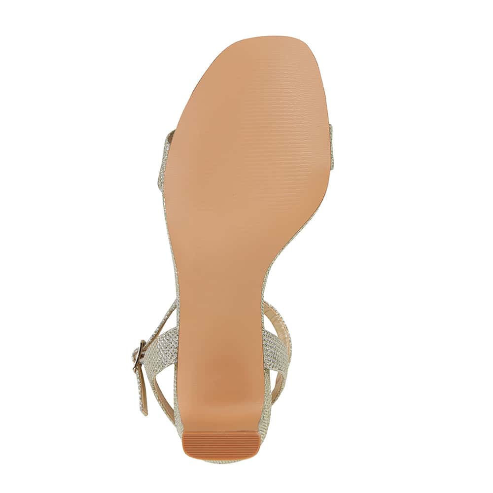 Unison Heel in Soft Gold Fabric