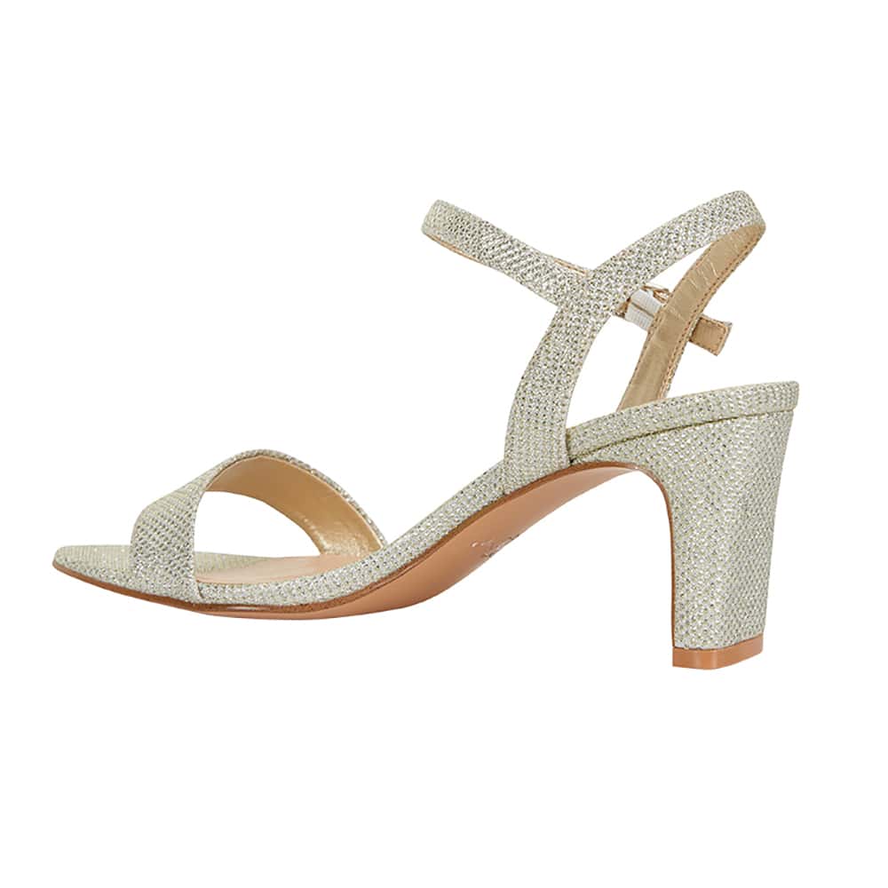 Unison Heel in Soft Gold Fabric