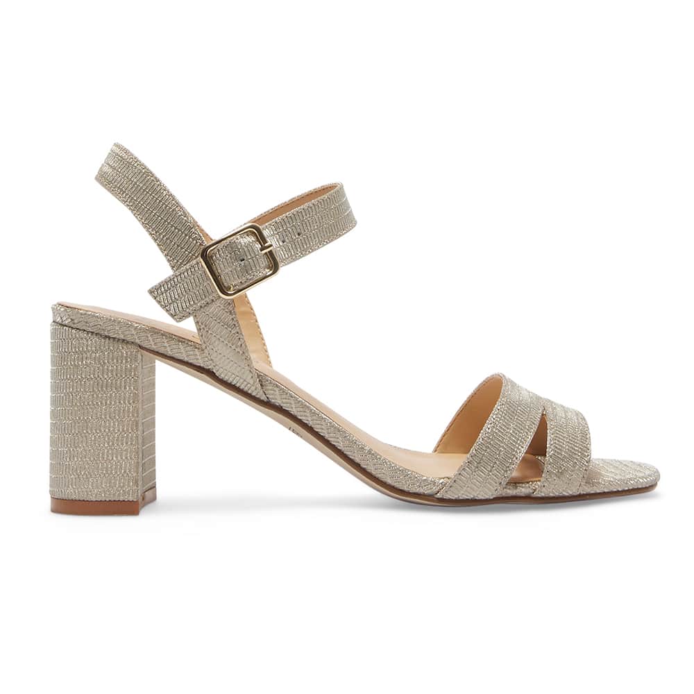 Unity Heel in Soft Gold Fabric