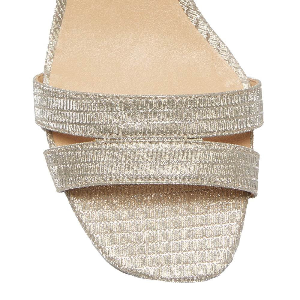 Unity Heel in Soft Gold Fabric