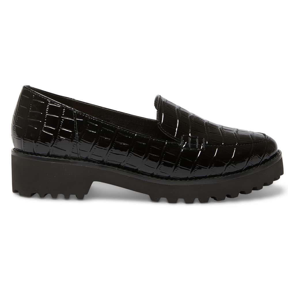 Veanna Loafer in Black Croc