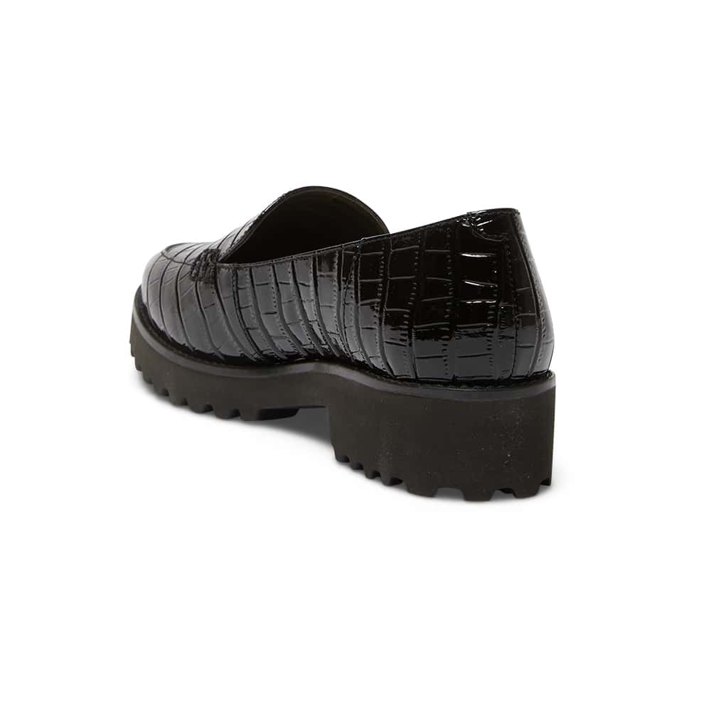 Veanna Loafer in Black Croc