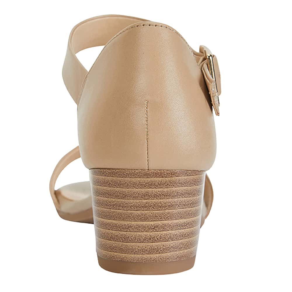Vella Heel in Neutral Leather