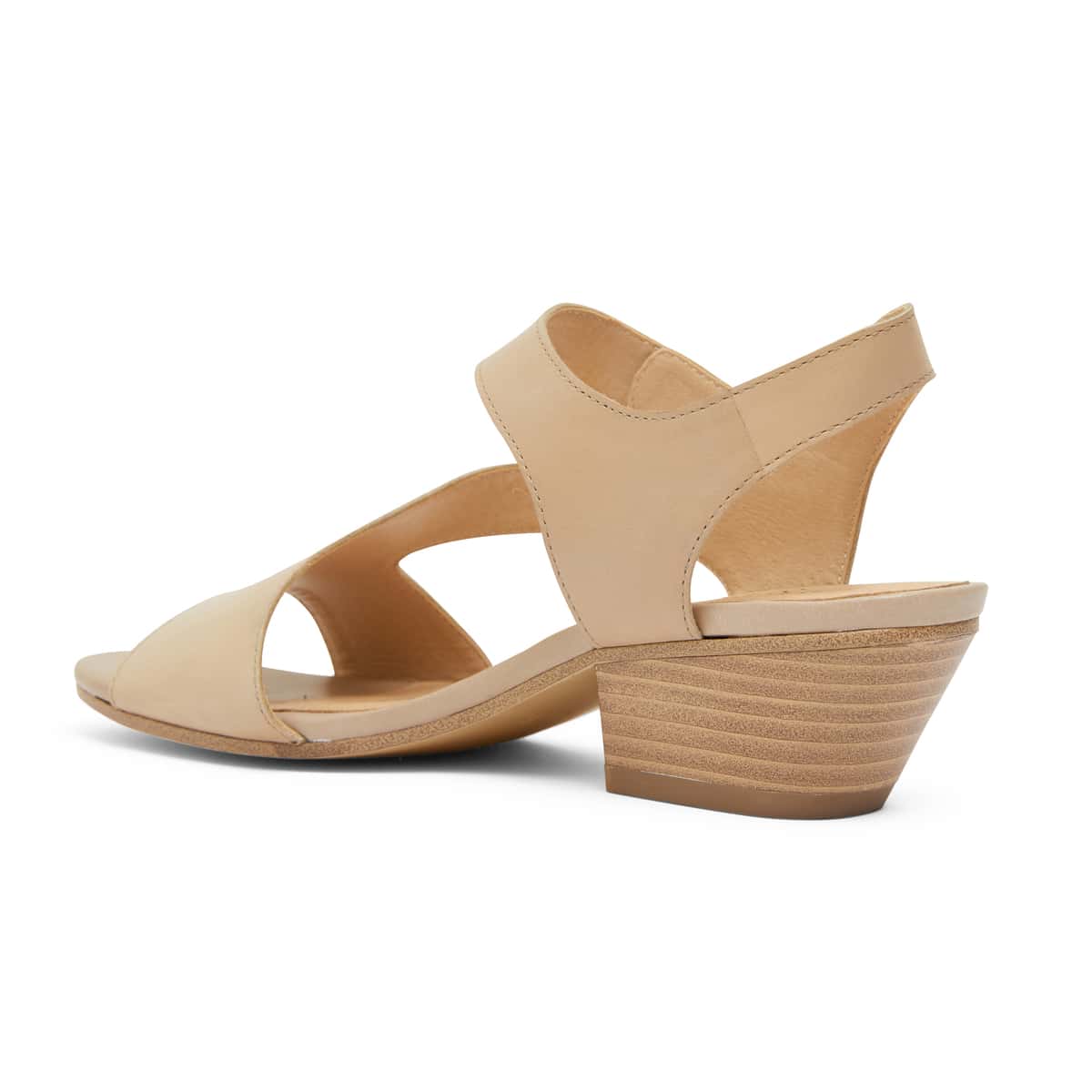 Venice Heel in Nude Leather