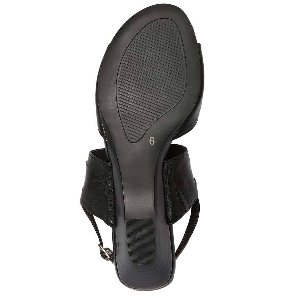 Vicky Heel in Black Leather