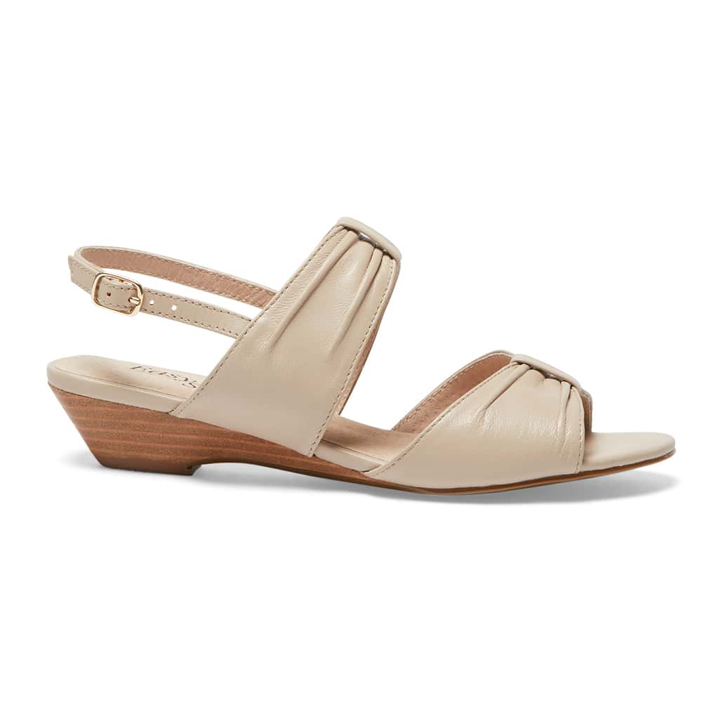Vicky Heel in Nude Leather