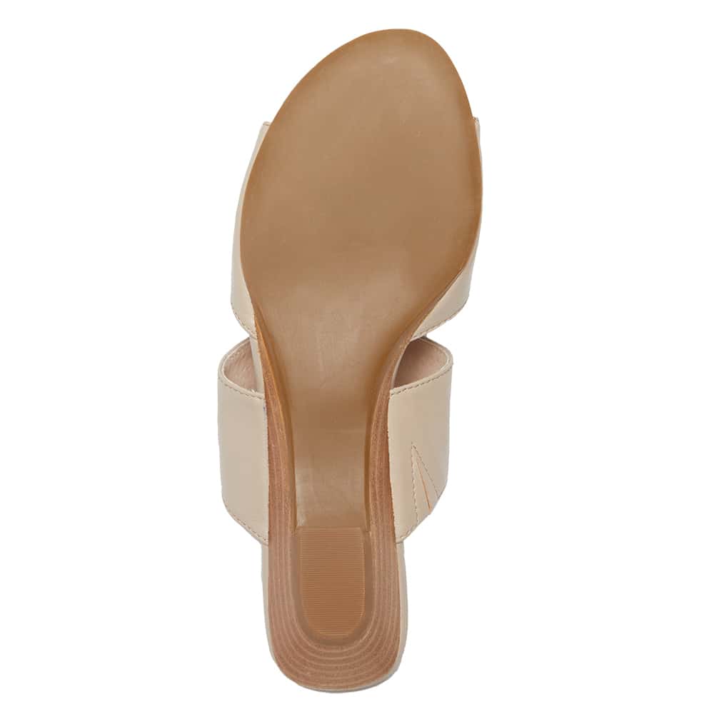Vicky Heel in Nude Leather
