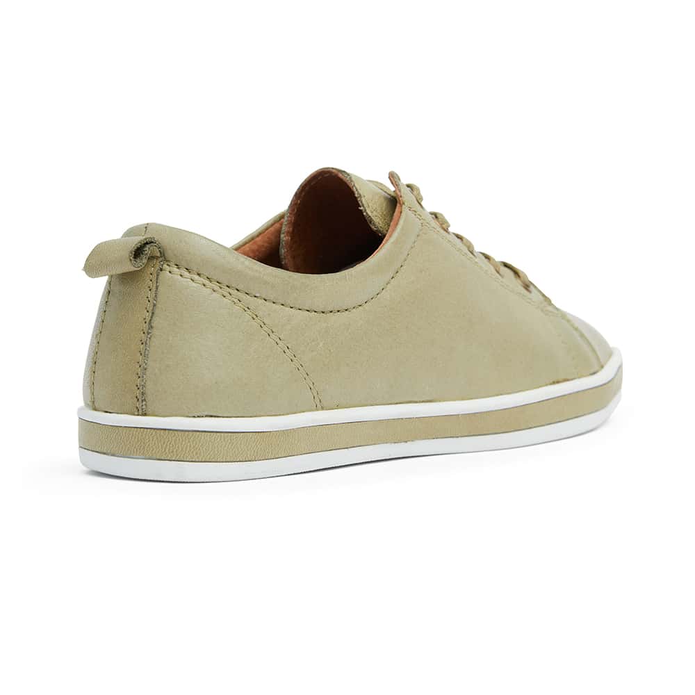 Waffle Sneaker in Khaki Leather