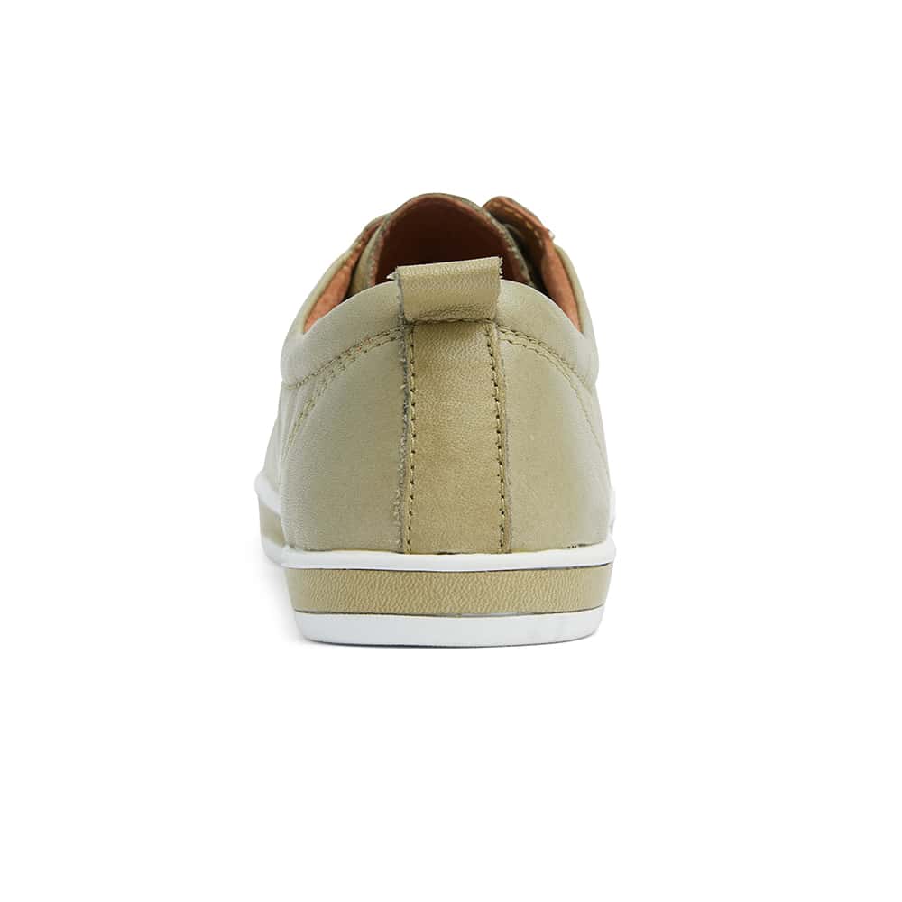 Waffle Sneaker in Khaki Leather