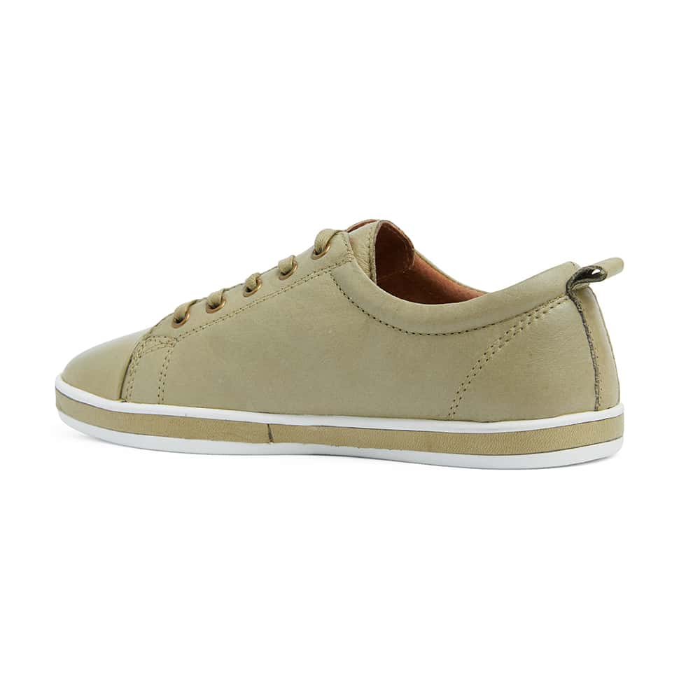 Waffle Sneaker in Khaki Leather