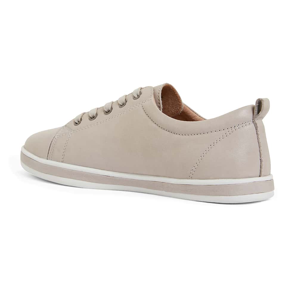 Waffle Sneaker in Light Grey Leather