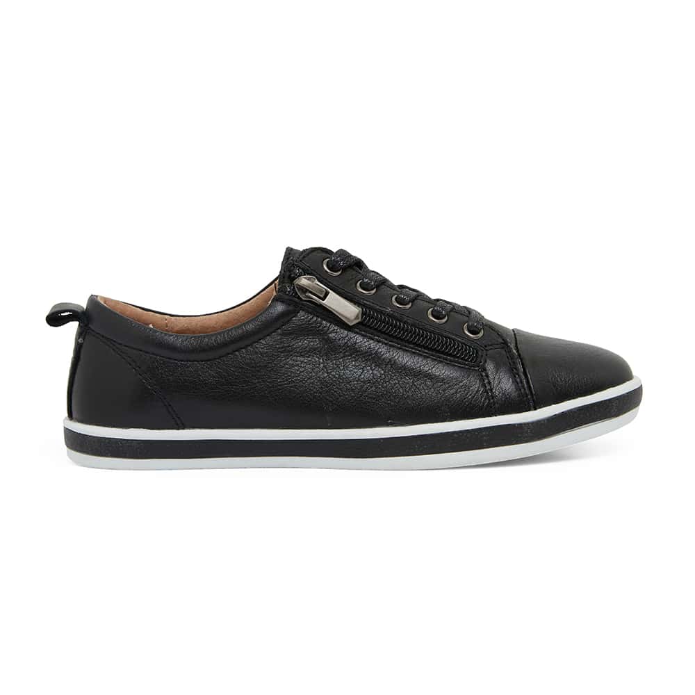 Whisper Sneaker in Black Leather | Easy Steps | Shoe HQ