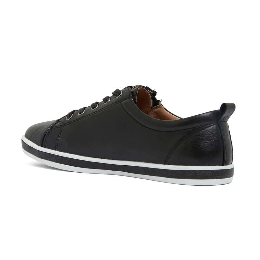 Whisper Sneaker in Black Leather