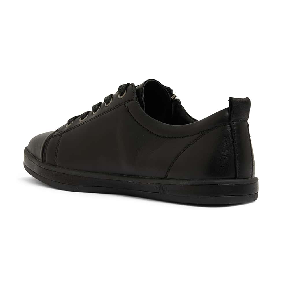 Whisper Sneaker in Black On Black Leather