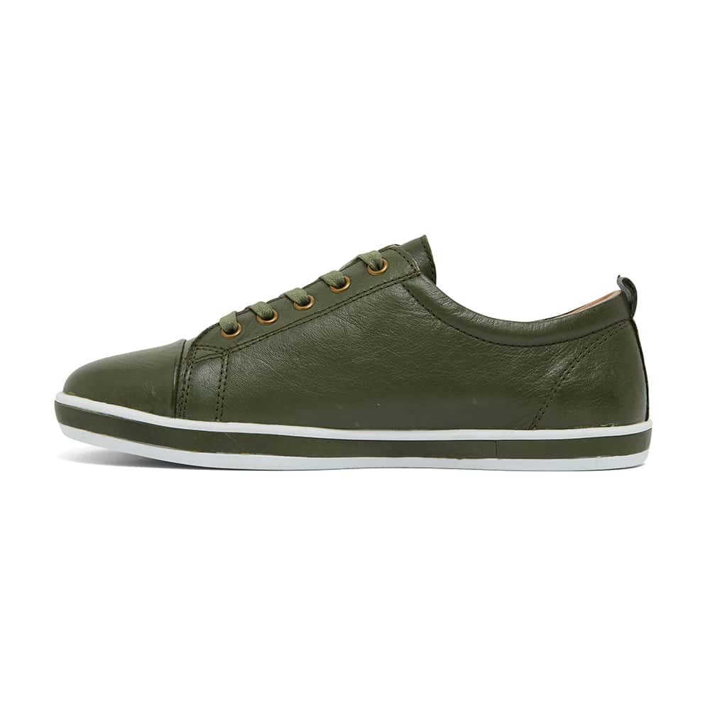 Whisper Sneaker in Khaki Leather