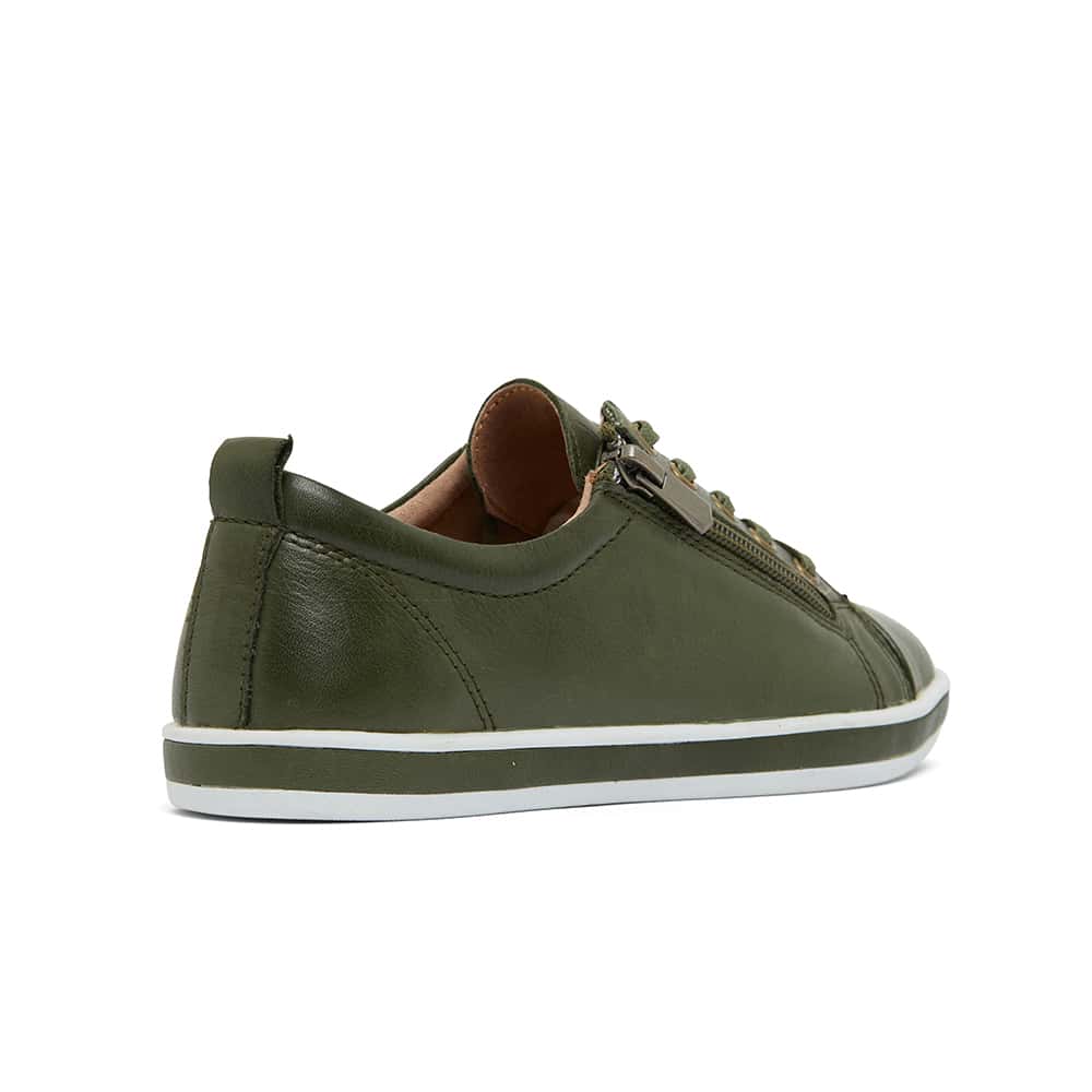 Whisper Sneaker in Khaki Leather