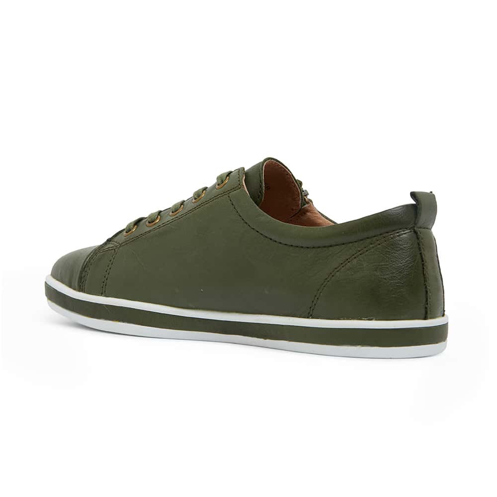 Whisper Sneaker in Khaki Leather