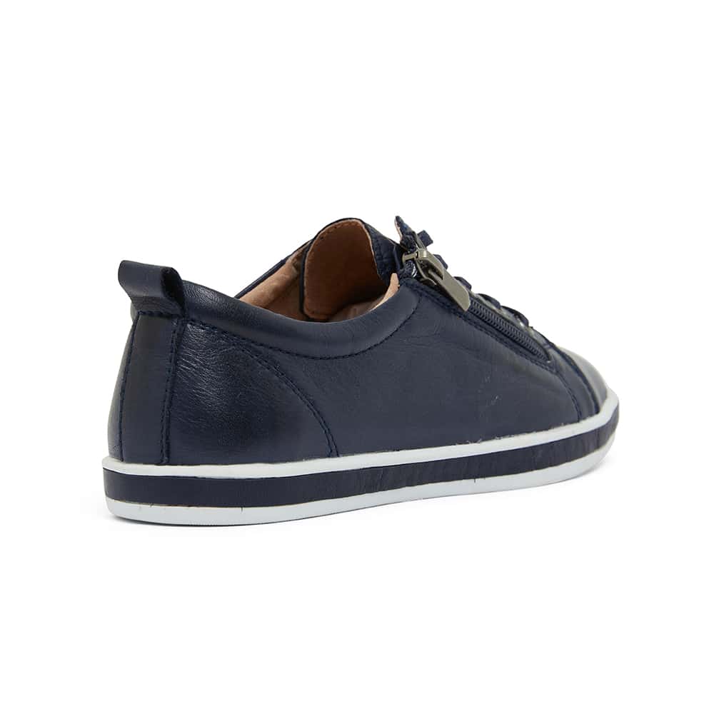 Whisper Sneaker in Navy Leather