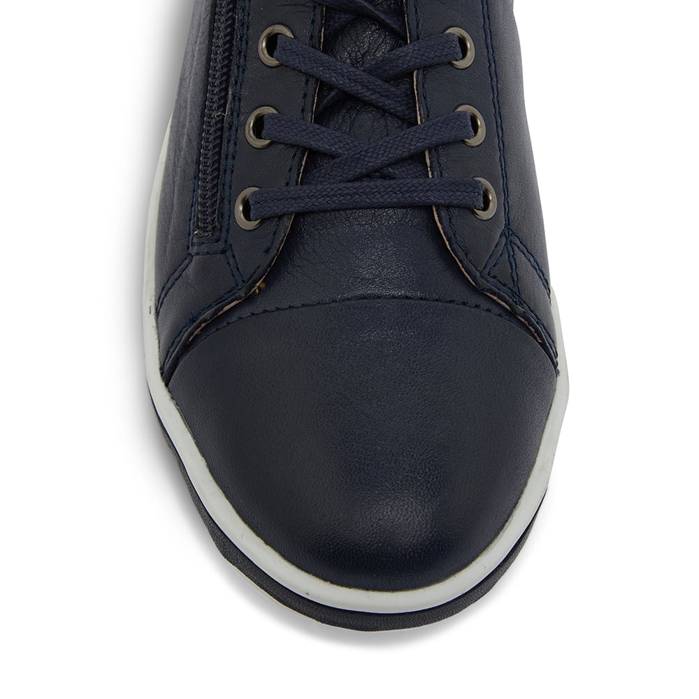 Whisper Sneaker in Navy Leather