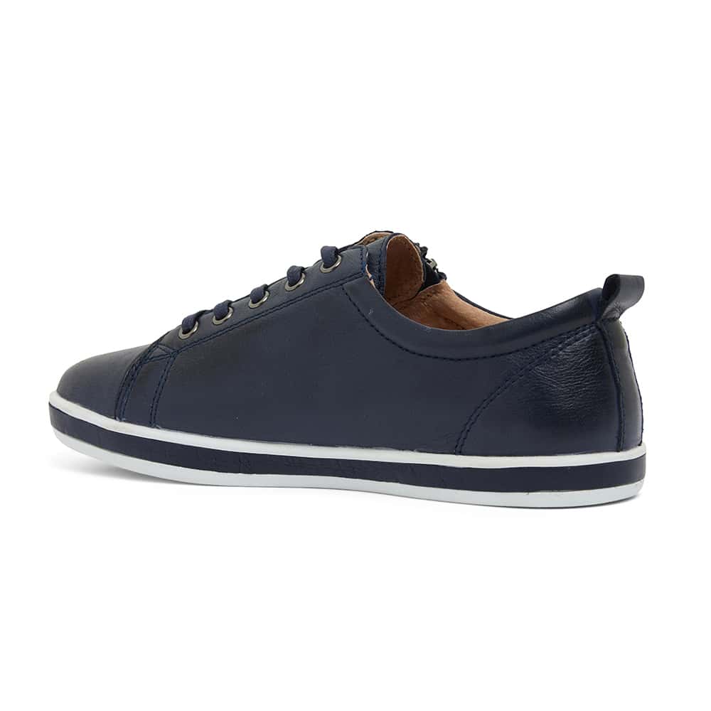 Whisper Sneaker in Navy Leather