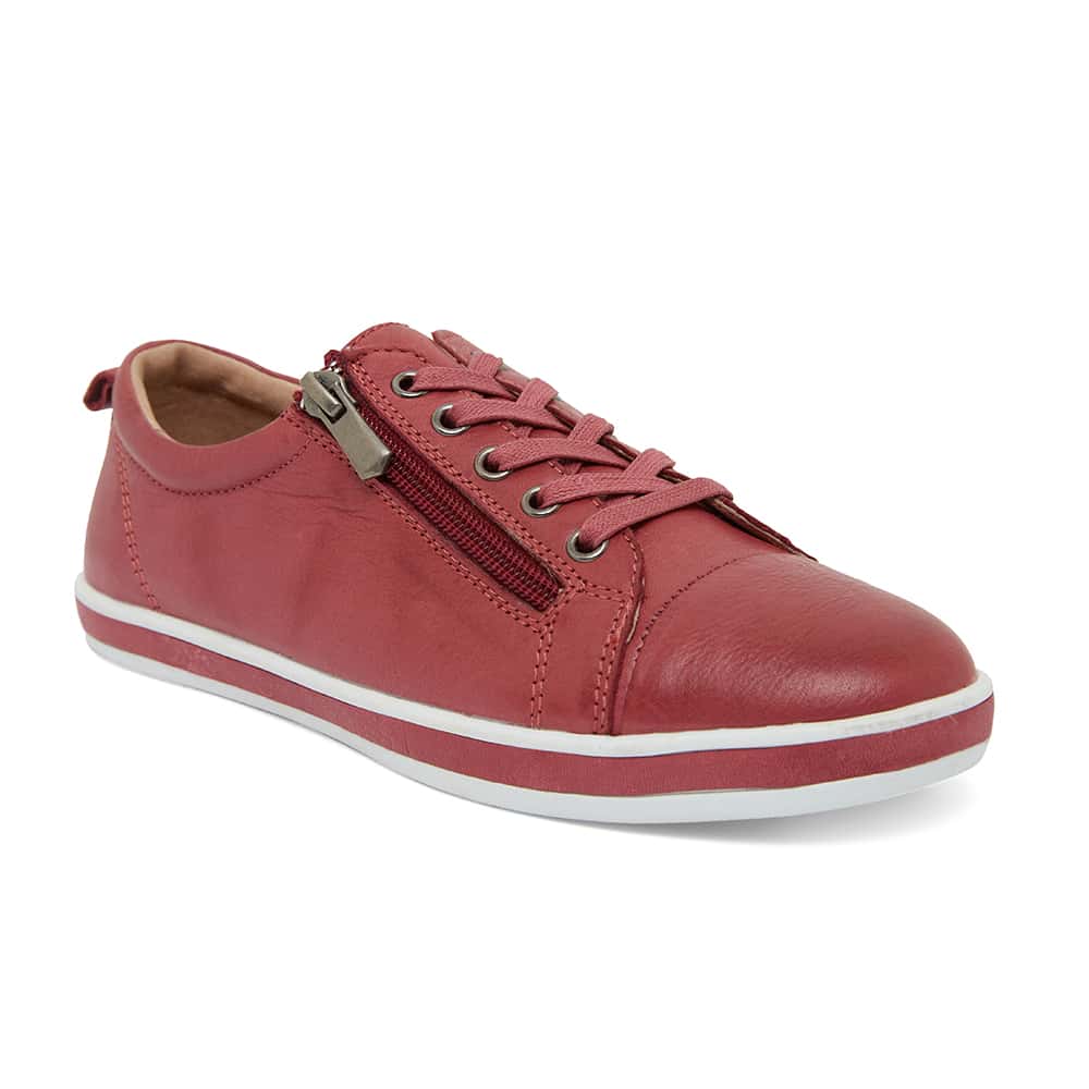 Whisper Sneaker in Red Leather | Easy Steps | Shoe HQ