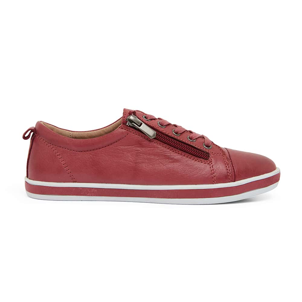Whisper Sneaker in Red Leather